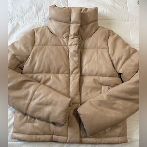 Abercrombie and Fitch Mini Puffer - Faux Leather - Size S
